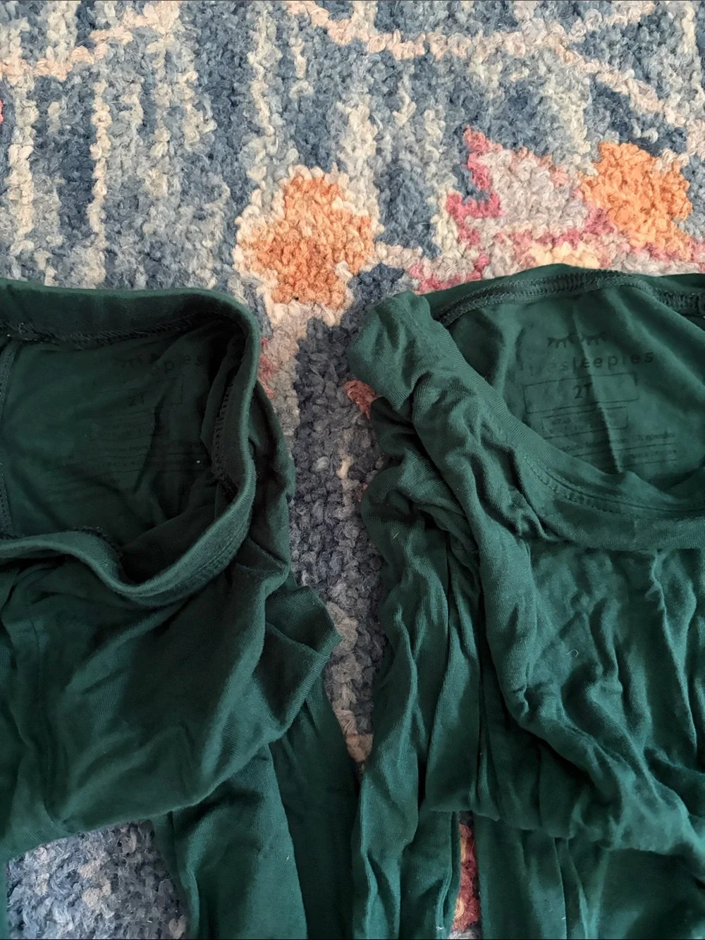 Little Sleepies Deep Green Long Sleeve Pajama Set